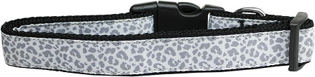 Silver Leopard Nylon Dog Leash 3-8 Inch Wide 4ft Long GreatEagleInc