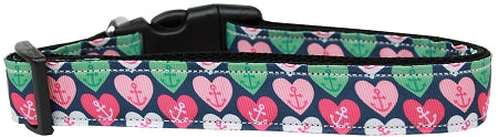 Anchor Candy Hearts Nylon Dog Collar Xs Default Title