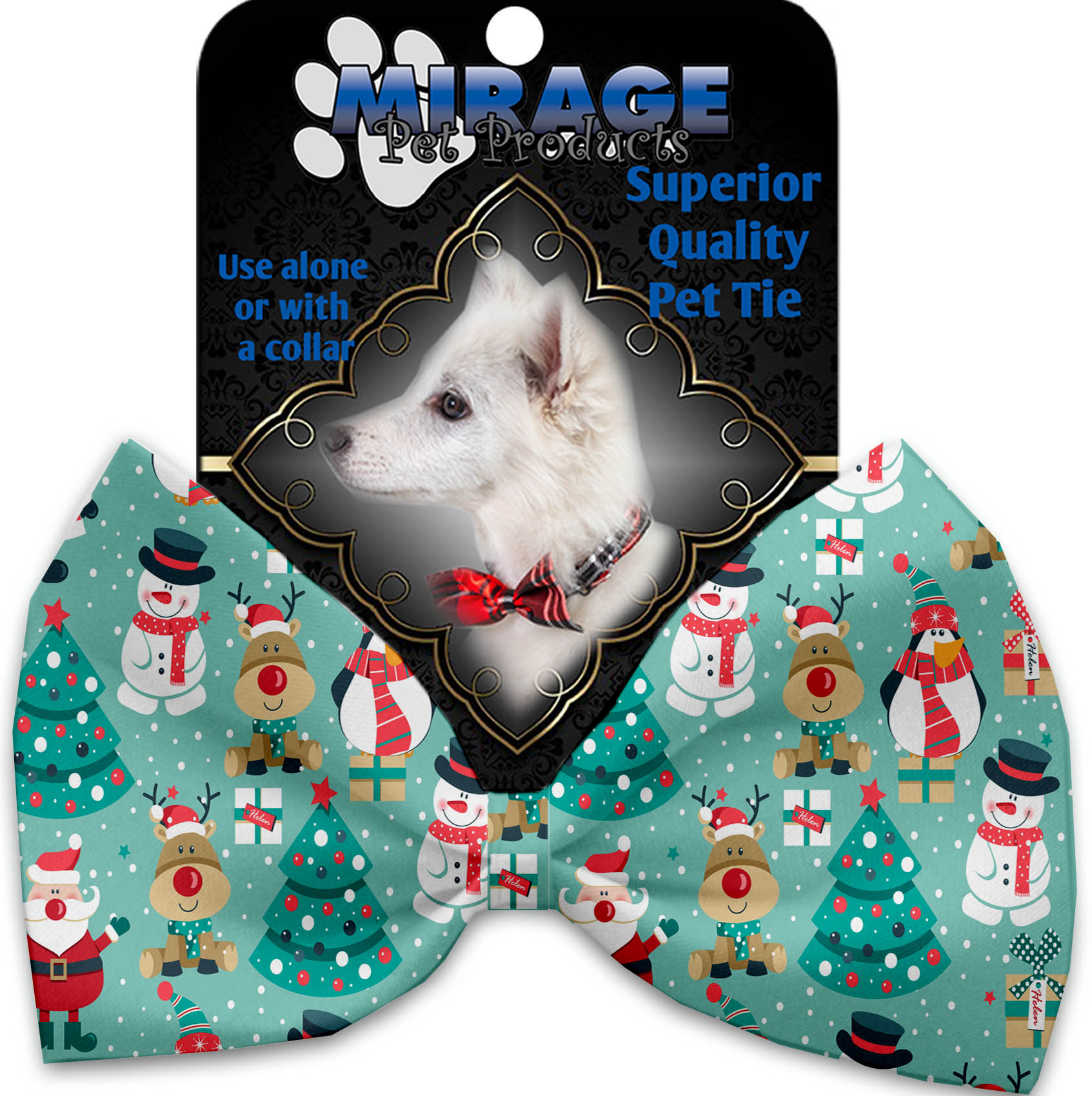 Frosty And Friends Pet Bow Tie Collar Accessory With Velcro Default Title