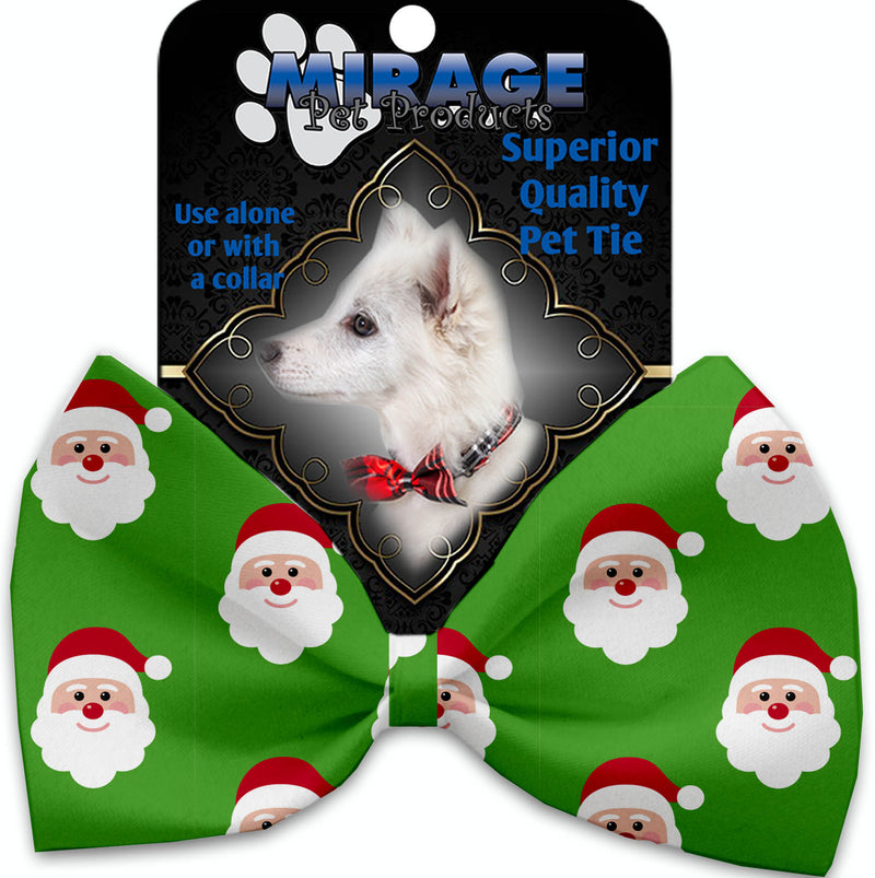 Smiling Santa Pet Bow Tie Collar Accessory With Velcro GreatEagleInc