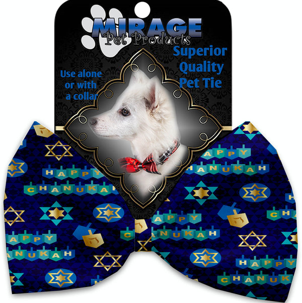 Chanukah Bliss Pet Bow Tie Collar Accessory With Velcro GreatEagleInc