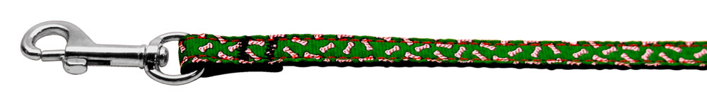 Candy Cane Bones Nylon And Ribbon Collars  3-8'' Wide X 4' Leash GreatEagleInc