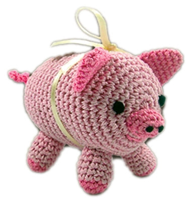 Knit Knacks Piggy Boo Organic Cotton Small Dog Toy GreatEagleInc