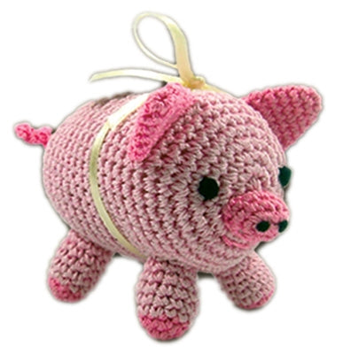 Knit Knacks Piggy Boo Organic Cotton Small Dog Toy Default Title