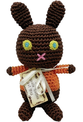 Knit Knacks Mock Choco Easter Bunny Organic Cotton Small Dog Toy GreatEagleInc