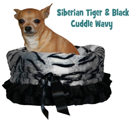 Siberian Tiger Reversible Snuggle Bugs Pet Bed, Bag, And Car Seat In One GreatEagleInc