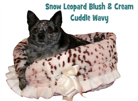 Snow Leopard Reversible Snuggle Bugs Pet Bed, Bag, And Car Seat In One GreatEagleInc