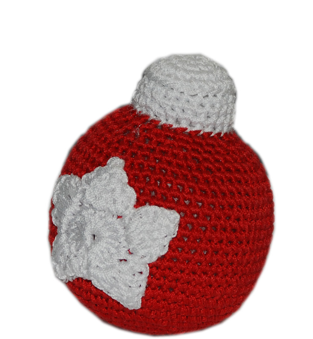 Knit Knacks Christmas Ornament Ball Organic Cotton Small Dog Toy GreatEagleInc