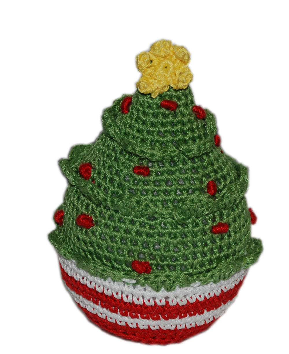 Knit Knacks Christmas Tree Organic Cotton Small Dog Toy GreatEagleInc