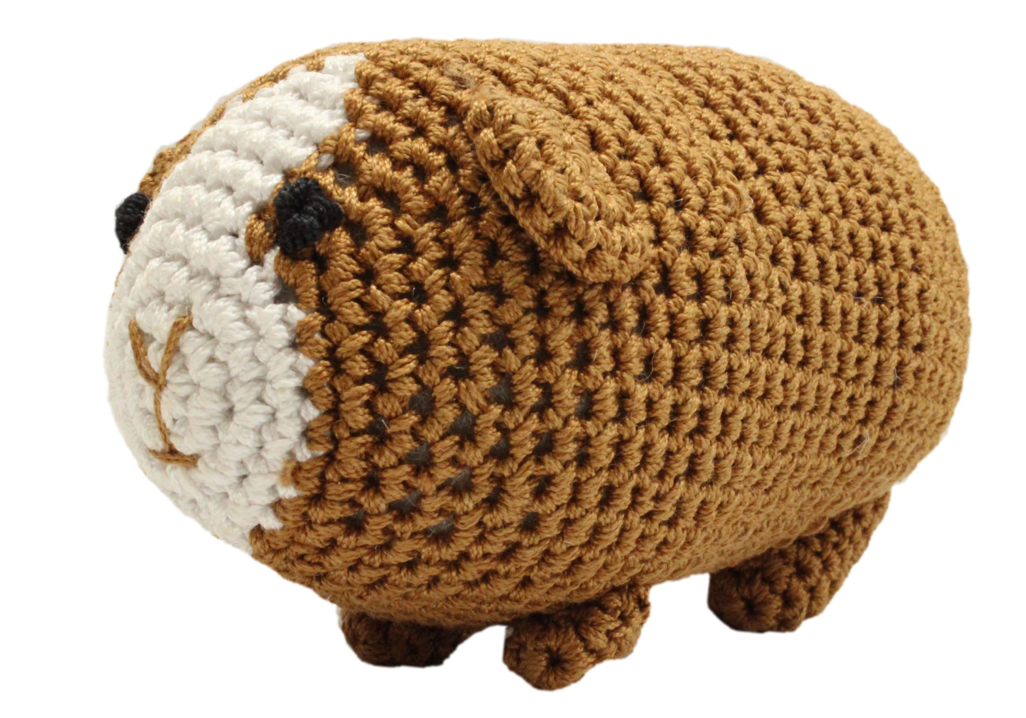 Knit Knacks Goober The Guinea Pig Organic Cotton Small Dog Toy GreatEagleInc