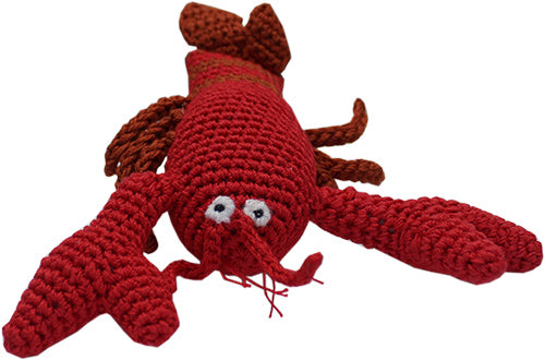 Knit Knacks Lurch The Lobster Organic Cotton Small Dog Toy Default Title