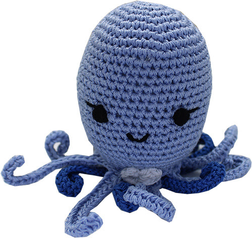 Knit Knacks Ollie The Octopus Organic Cotton Small Dog Toy Default Title