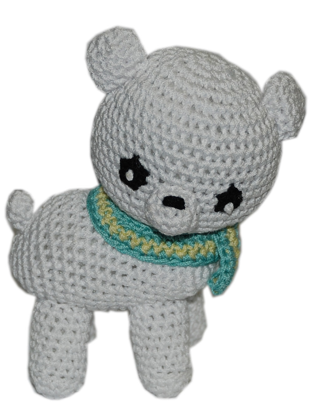 Knit Knacks Polar Bear Organic Cotton Small Dog Toy Default Title