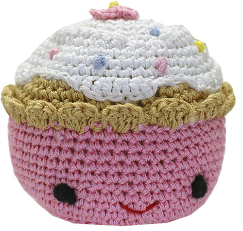 Knit Knacks Purdy The Pink Cupcake Organic Cotton Small Dog Toy Default Title