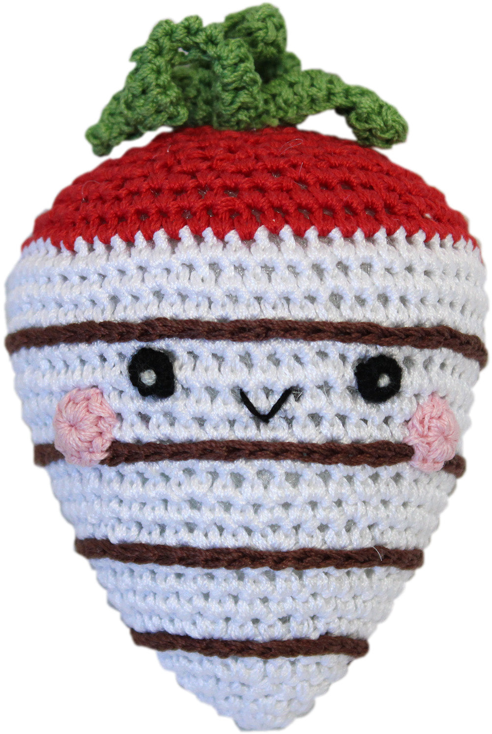 Knit Knacks White Chocolate Strawberry Organic Cotton Small Dog Toy Default Title