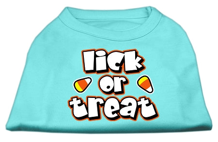 Lick Or Treat Screen Print Shirts Aqua L GreatEagleInc