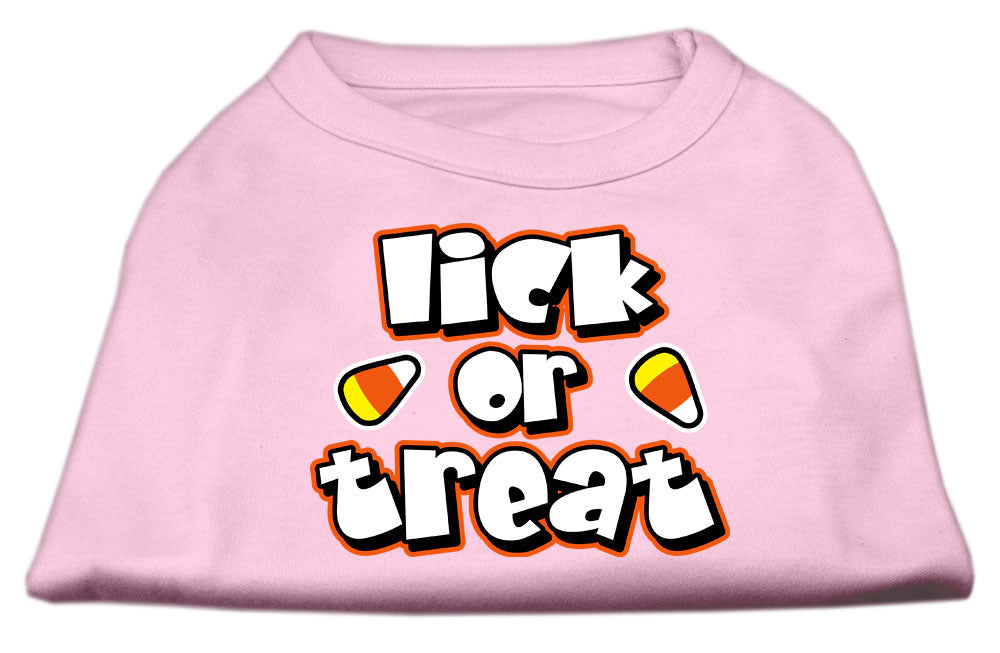 Lick Or Treat Screen Print Shirts Light Pink L GreatEagleInc