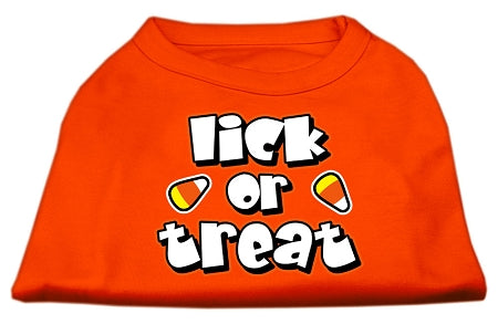 Lick Or Treat Screen Print Shirts Orange Lg GreatEagleInc