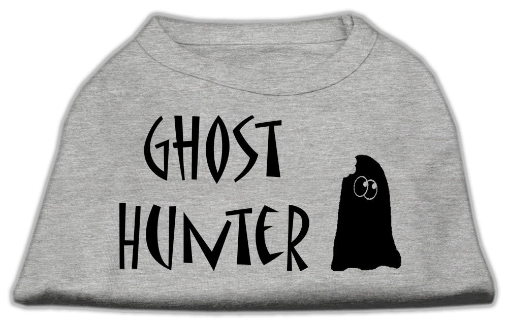 Ghost Hunter Screen Print Shirt Grey With Black Lettering Lg Default Title