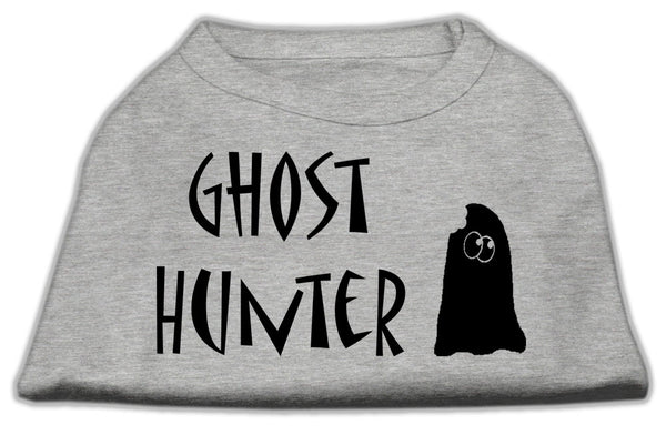 Ghost Hunter Screen Print Shirt Grey With Black Lettering Lg Default Title