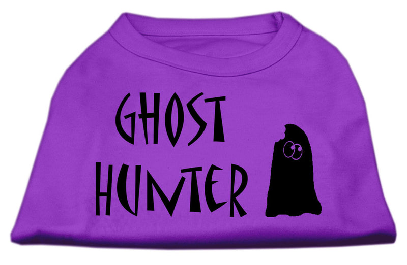 Ghost Hunter Screen Print Shirt Purple With Black Lettering Lg GreatEagleInc