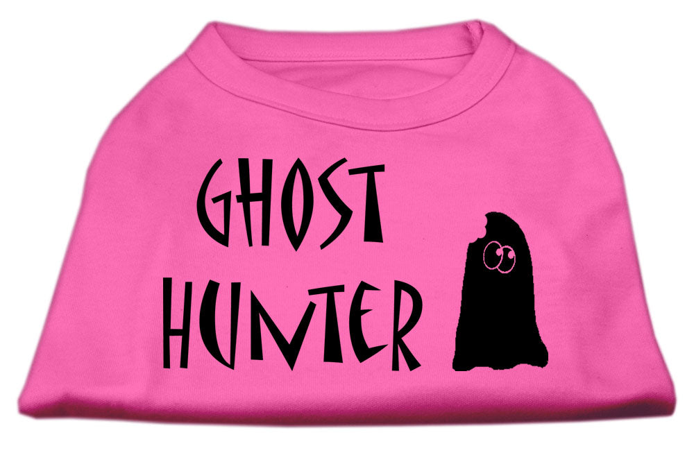 Ghost Hunter Screen Print Shirt Bright Pink With Black Lettering Sm GreatEagleInc