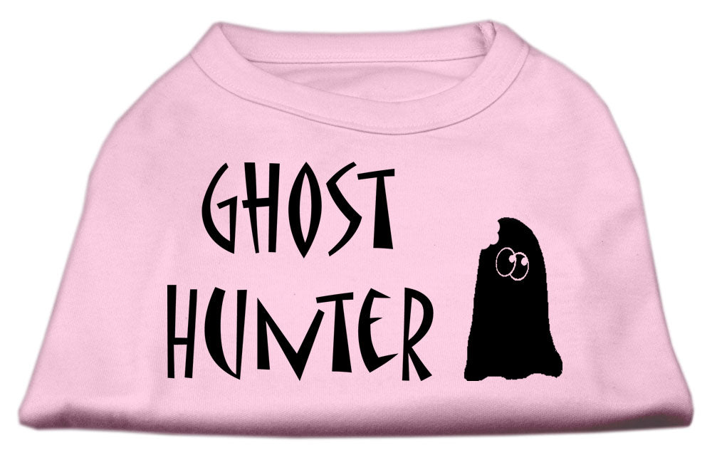 Ghost Hunter Screen Print Shirt Light Pink With Black Lettering Sm GreatEagleInc