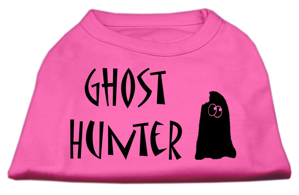 Ghost Hunter Screen Print Shirt Bright Pink With Black Lettering Xs GreatEagleInc