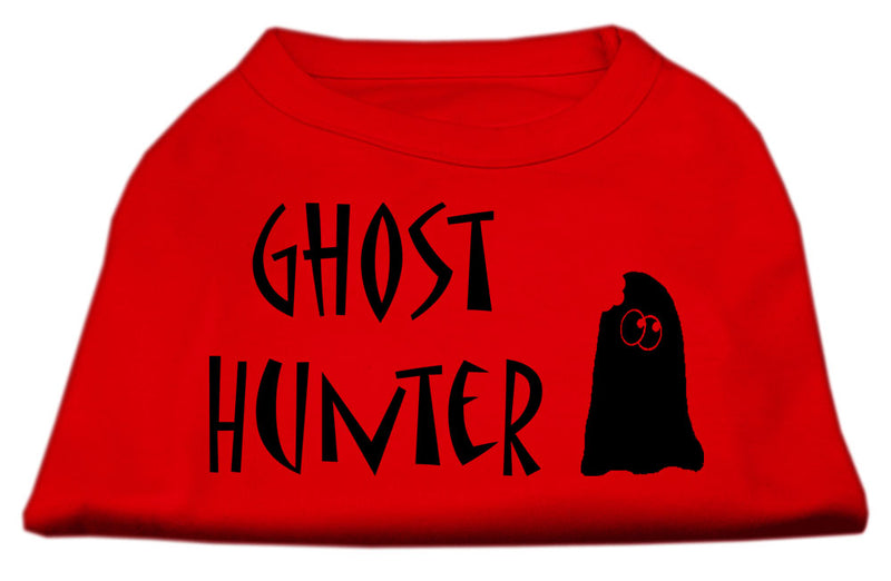 Ghost Hunter Screen Print Shirt Red With Black Lettering Xs GreatEagleInc