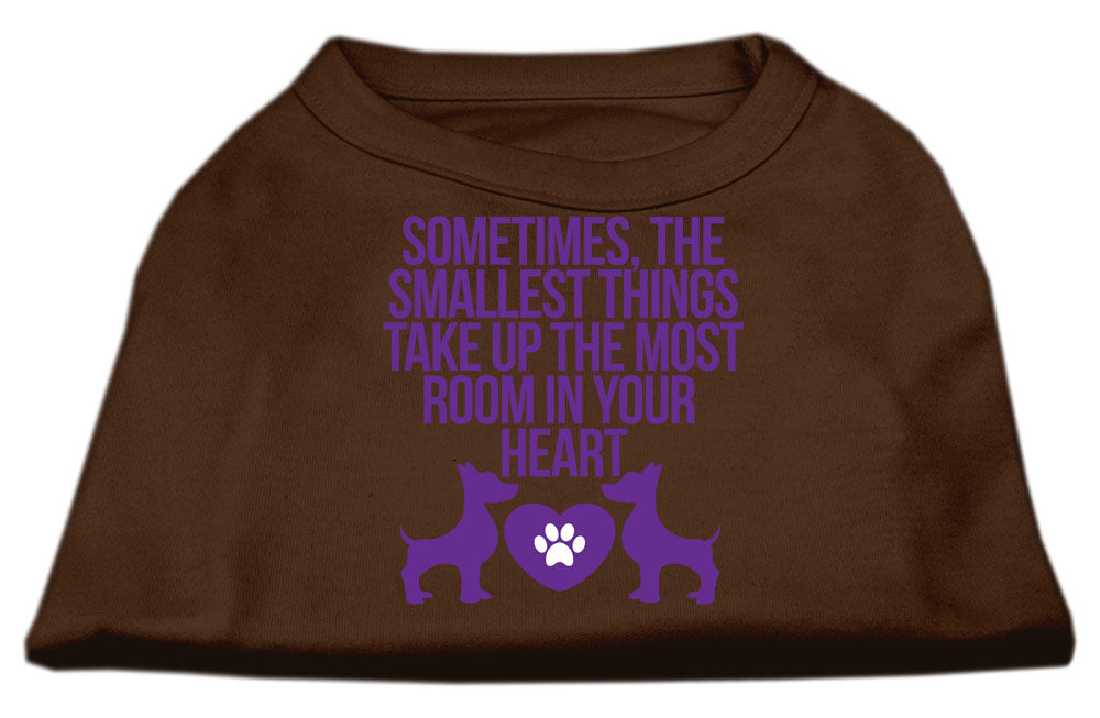 Smallest Things Screen Print Dog Shirt Brown Lg GreatEagleInc