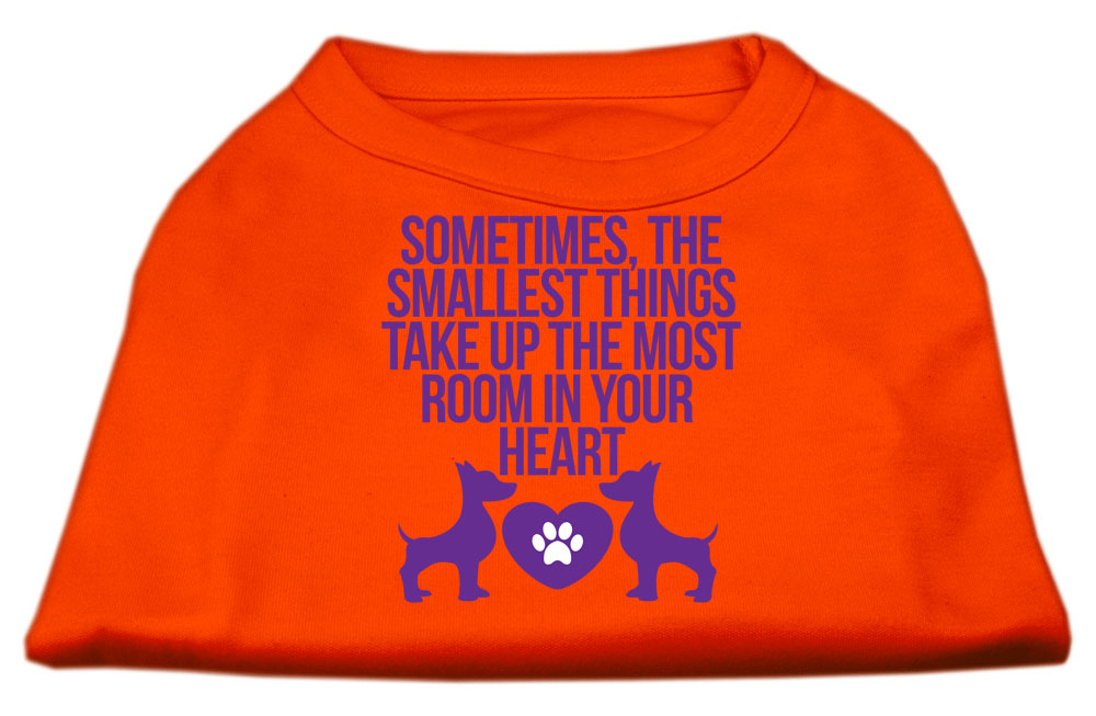 Smallest Things Screen Print Dog Shirt Orange Lg Default Title