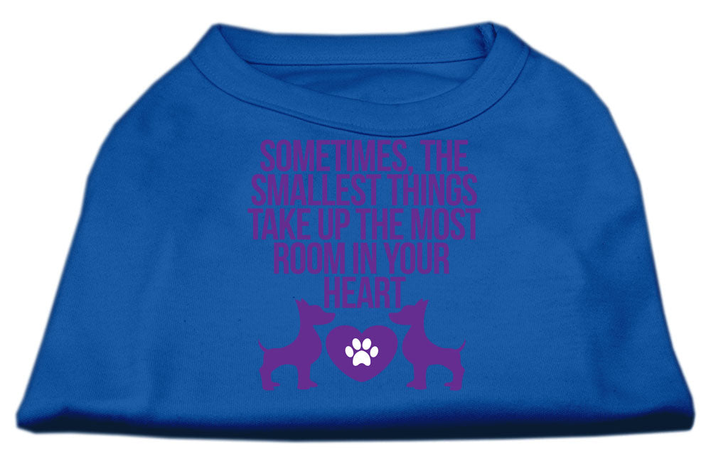 Smallest Things Screen Print Dog Shirt Blue Xs GreatEagleInc