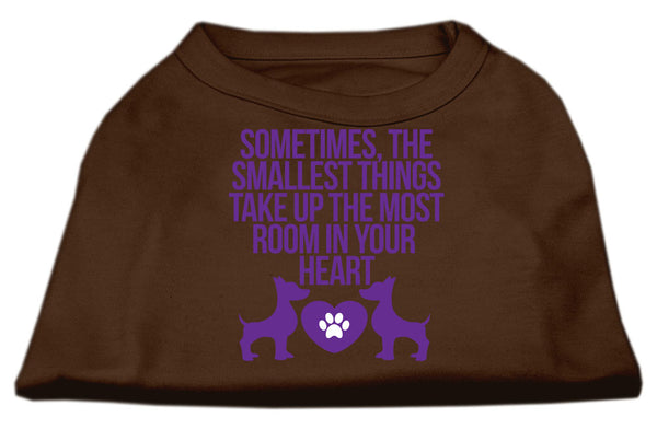 Smallest Things Screen Print Dog Shirt Brown Xs GreatEagleInc