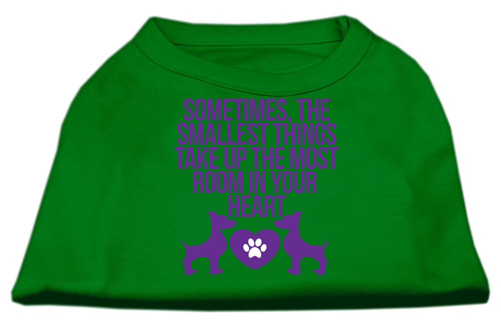 Smallest Things Screen Print Dog Shirt Green Xs GreatEagleInc