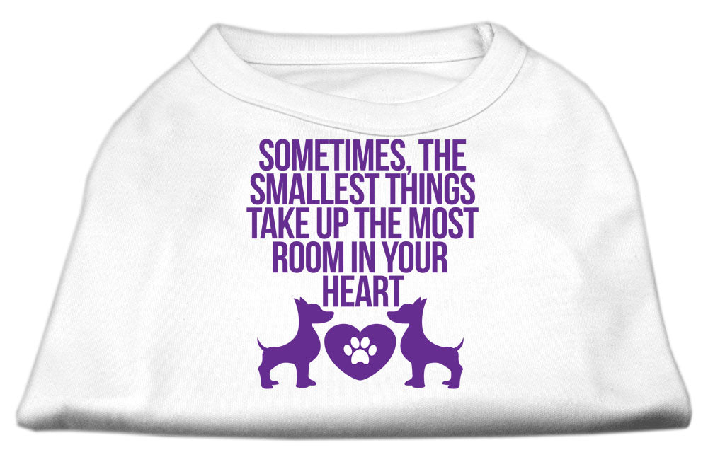 Smallest Things Screen Print Dog Shirt White Xs GreatEagleInc