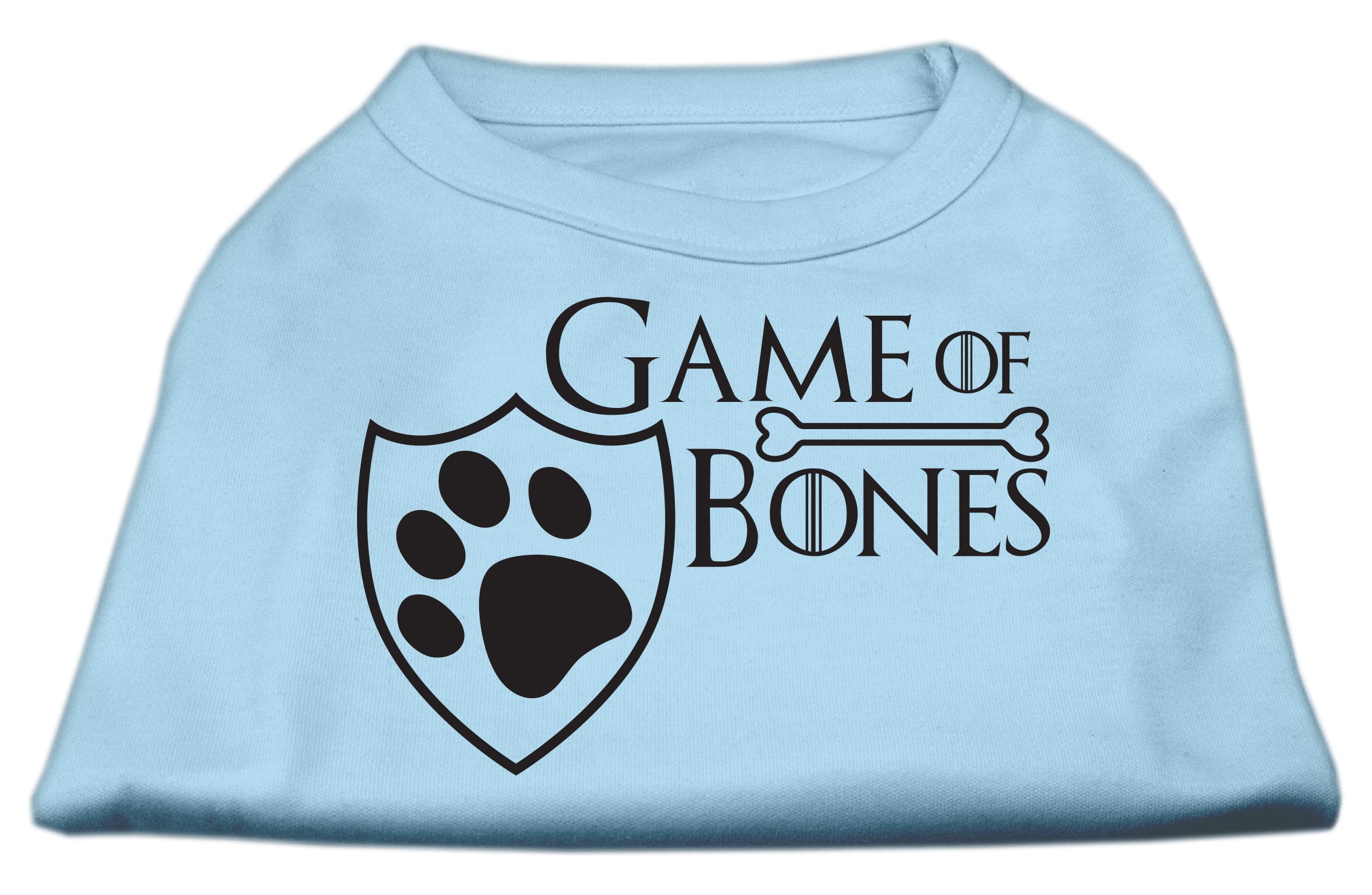 Game Of Bones Screen Print Dog Shirt Baby Blue Lg Default Title