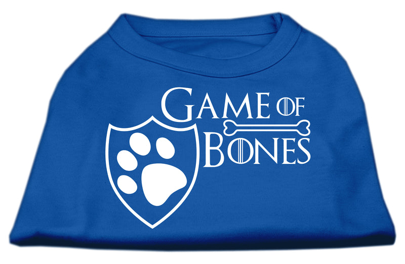 Game Of Bones Siebdruck Hundeshirt Blau Lg