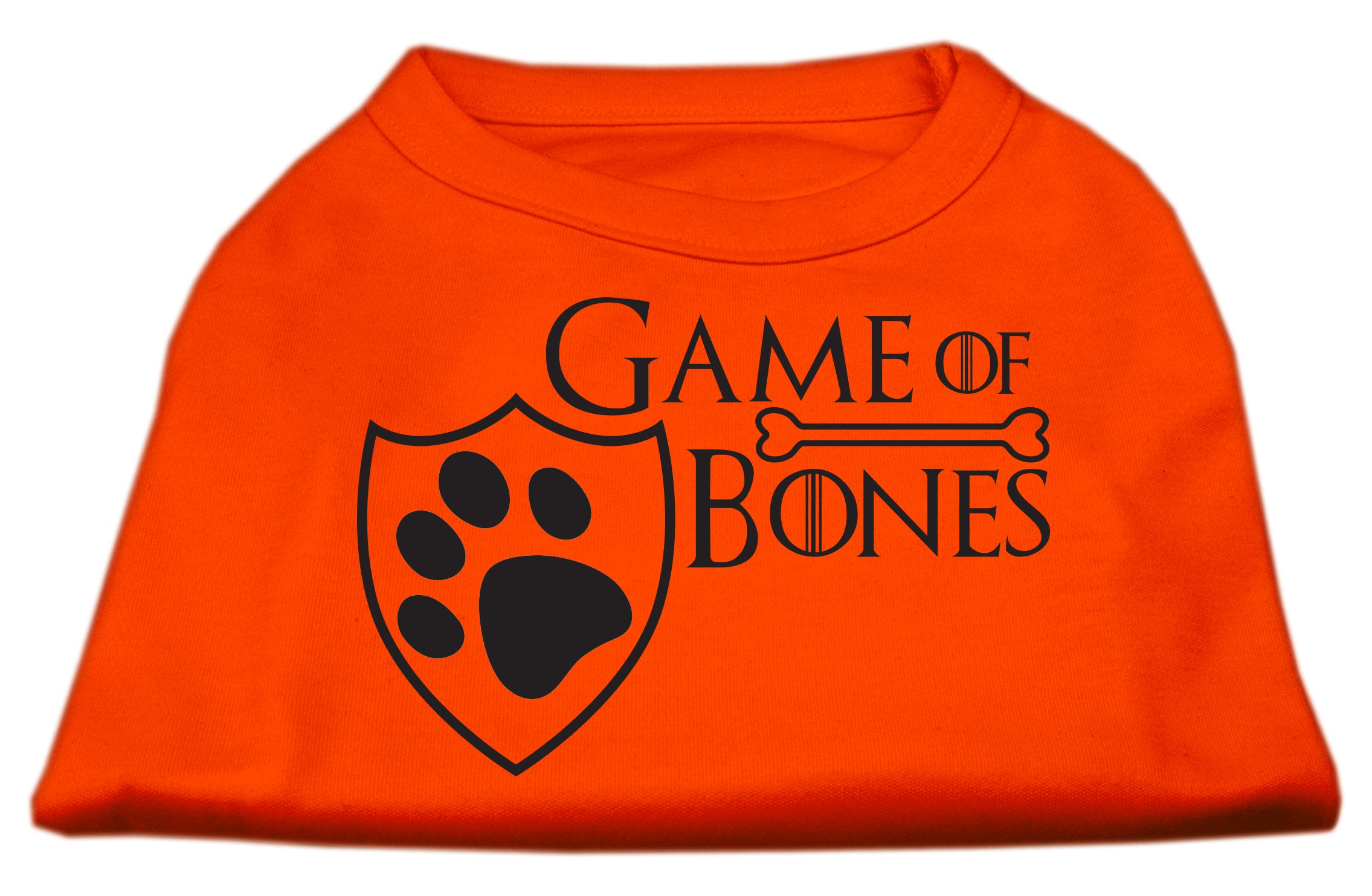 Game Of Bones Screen Print Dog Shirt Orange Lg Default Title