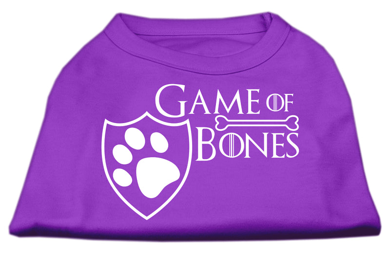 Game Of Bones Screen Print Dog Shirt Purple Lg