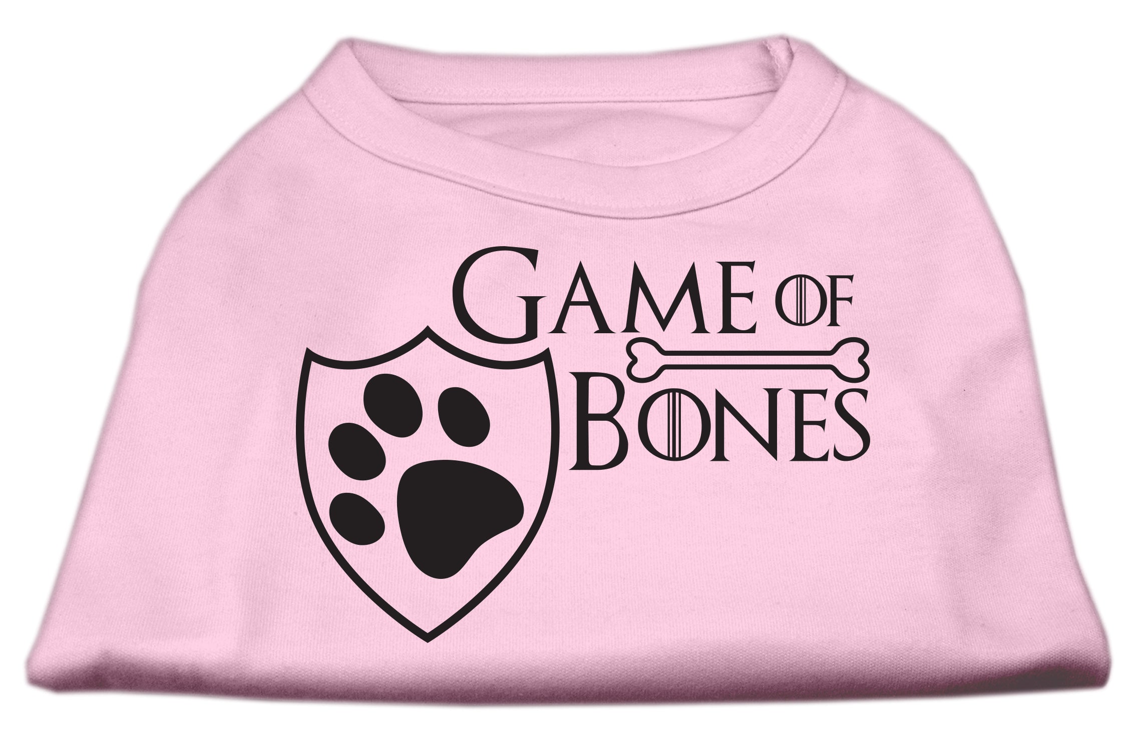 Game Of Bones Screen Print Dog Shirt Light Pink Med Default Title