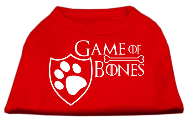 Game Of Bones Screen Print Dog Shirt Red Sm Default Title