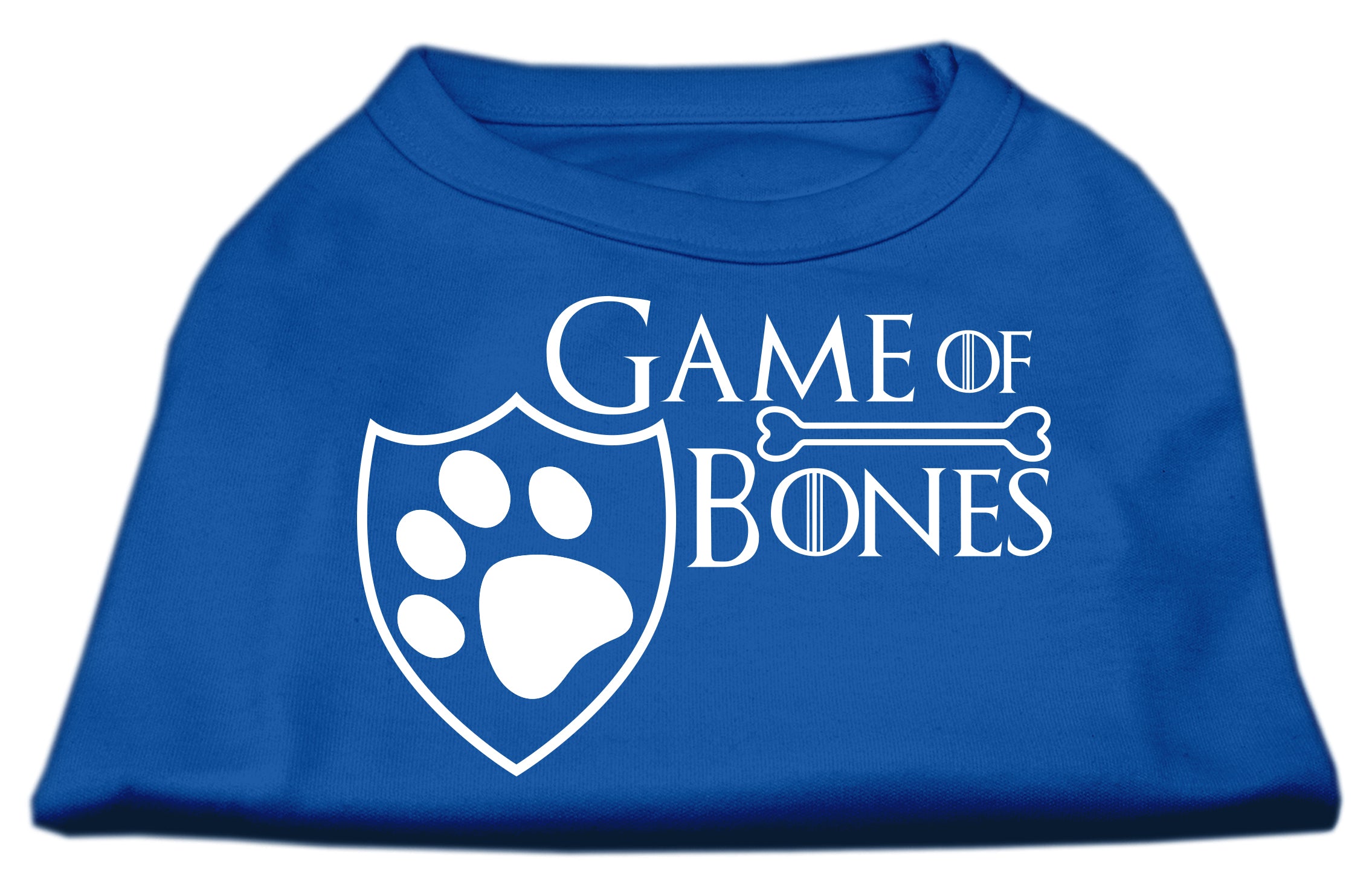 Game Of Bones Screen Print Dog Shirt Blue Xl Default Title