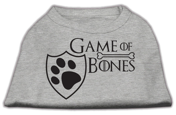 Game Of Bones Screen Print Dog Shirt Grey Xs Default Title