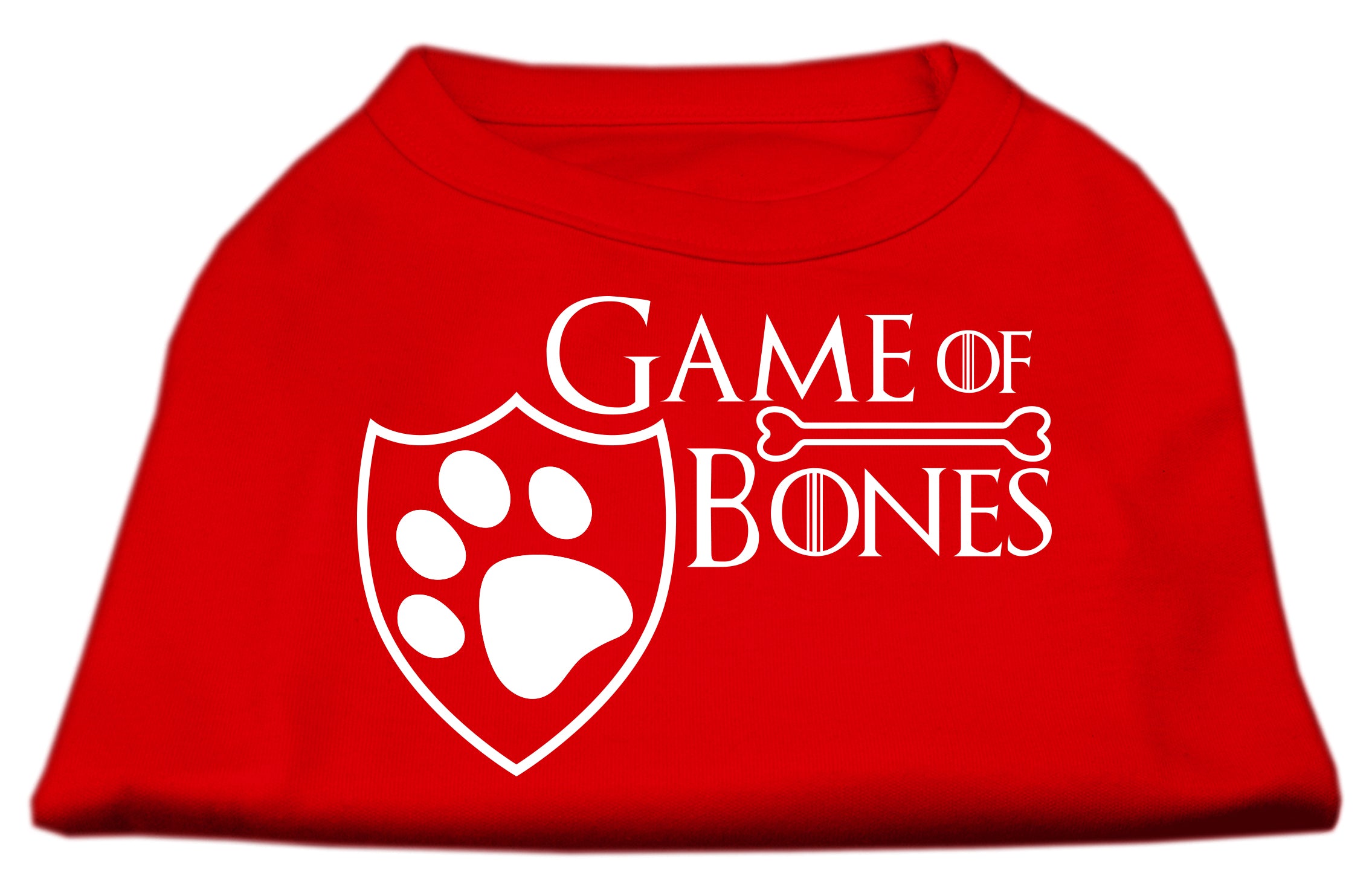 Game Of Bones Screen Print Dog Shirt Red Xxl Default Title