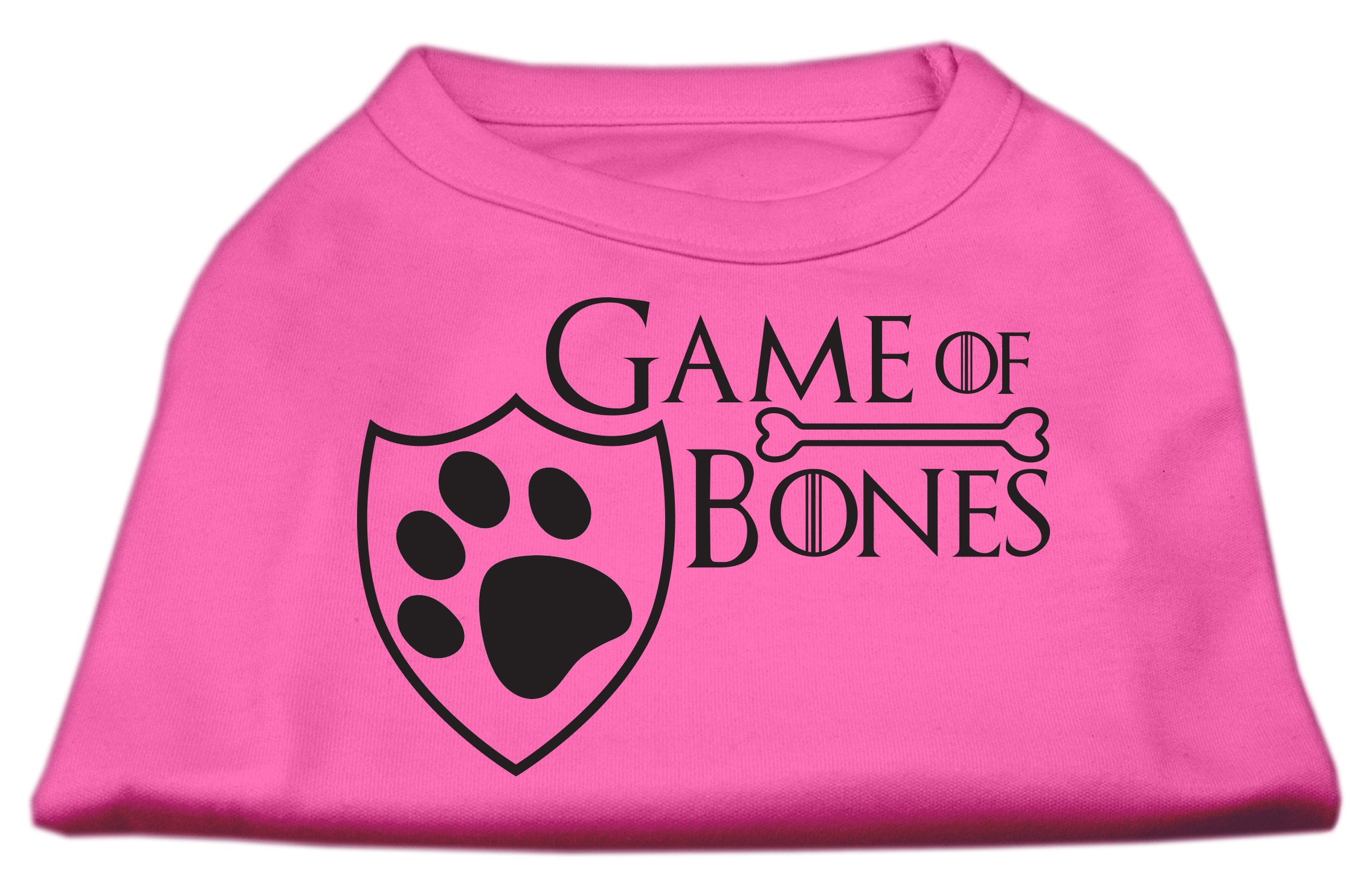 Game Of Bones Screen Print Dog Shirt Bright Pink Xxxl Default Title