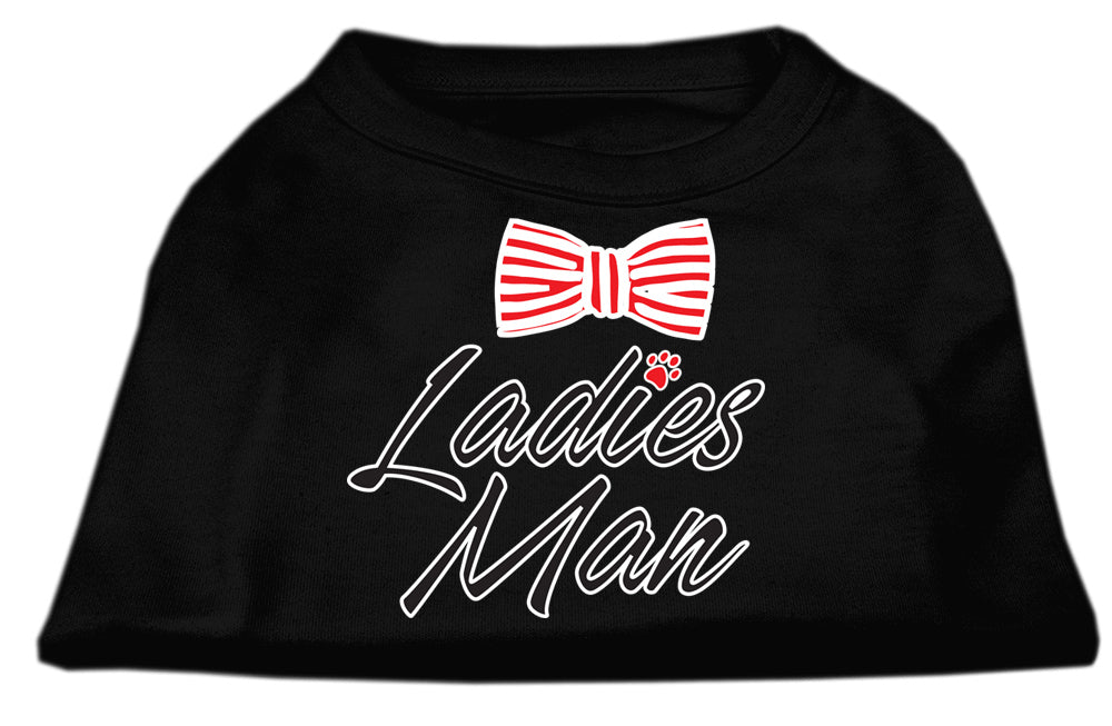 Ladies Man Screen Print Dog Shirt Black Sm Default Title