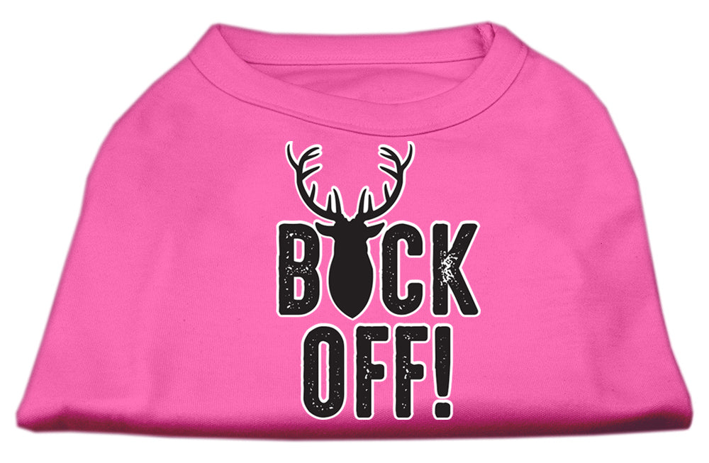 Buck Off Screen Print Dog Shirt Bright Pink Med Default Title