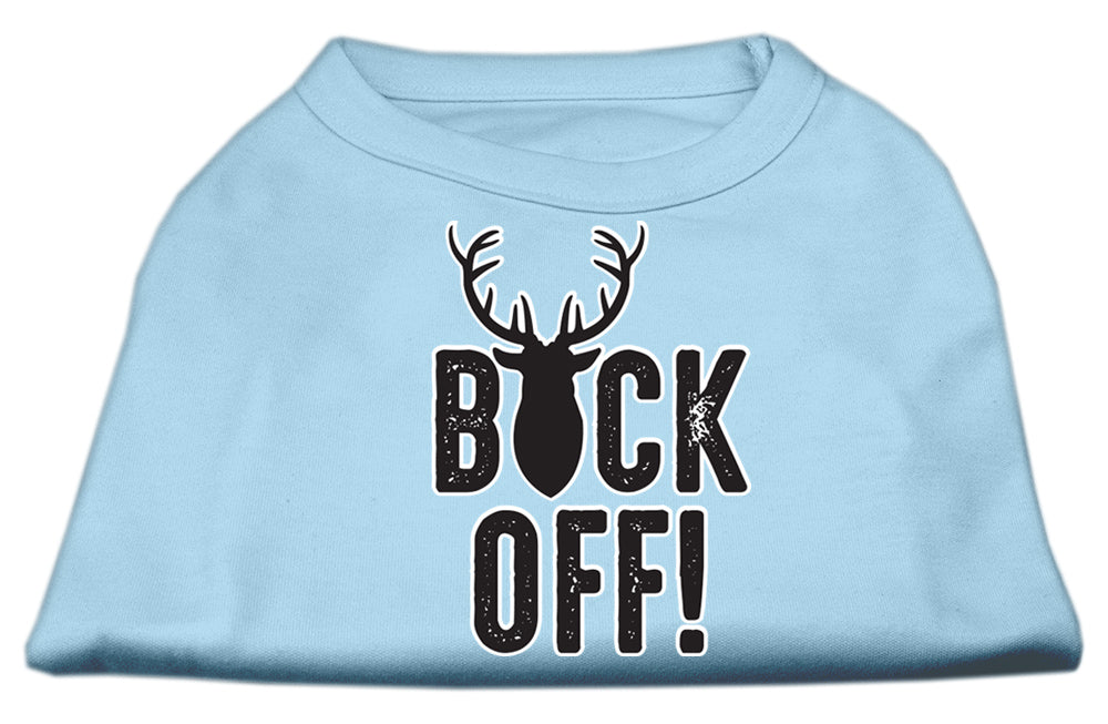 Buck Off Screen Print Dog Shirt Baby Blue Sm Default Title