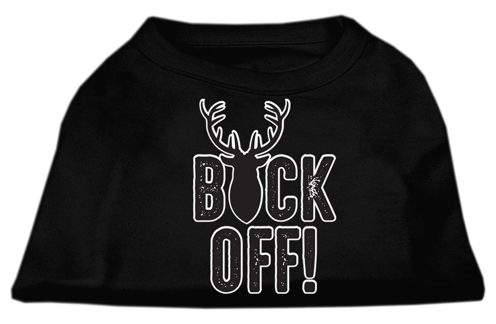 Buck Off Screen Print Dog Shirt Black Sm Default Title