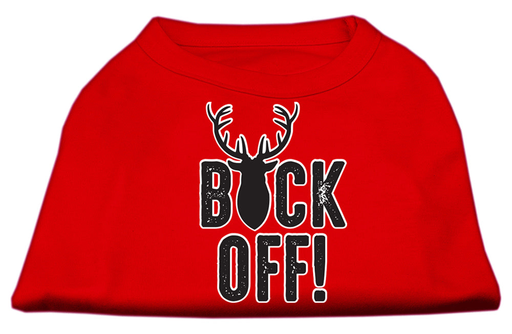 Buck Off Screen Print Dog Shirt Red Sm Default Title